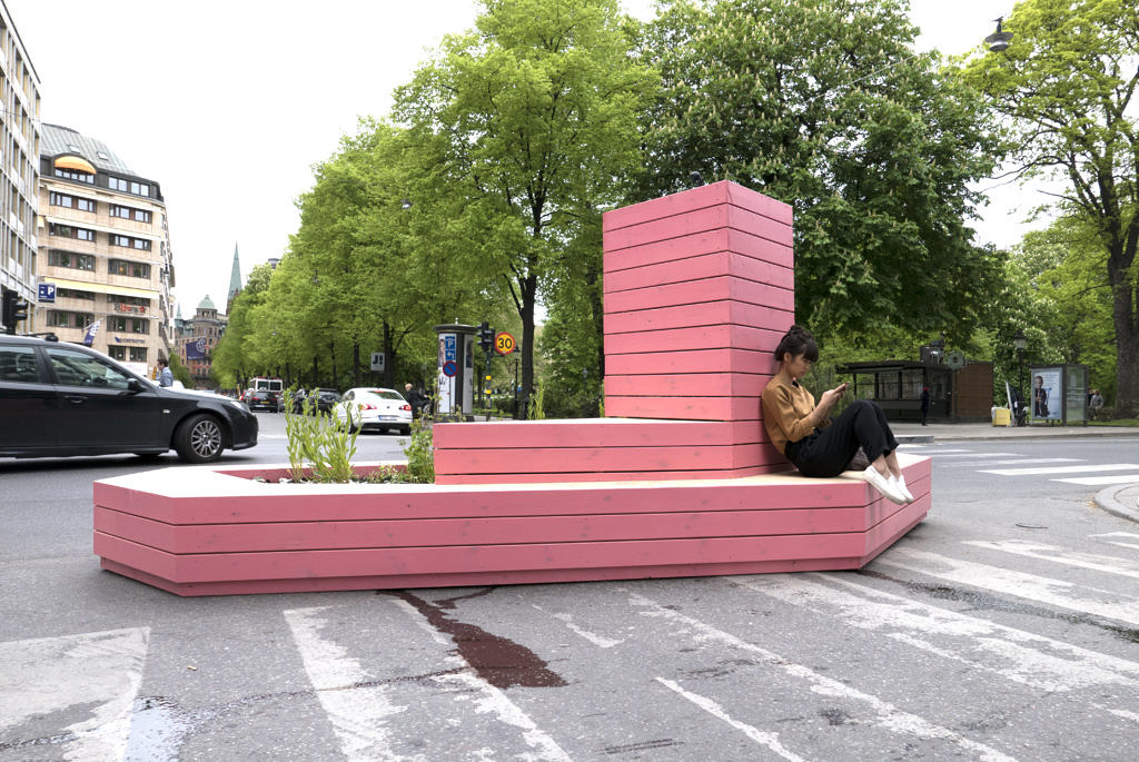 Pop-up park Humlegårdsgatan
