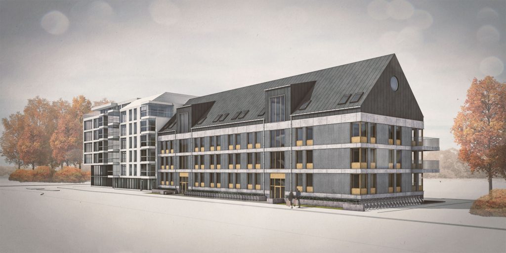 3d perspektiv brogatan 2 Bygglov för nytt bostadshus på Brogatan i Karlstad