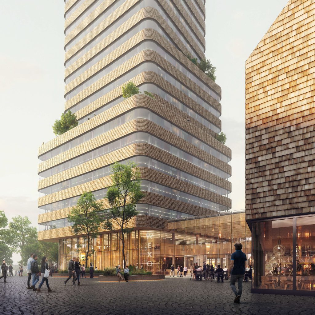 tengbom wexo viewcourtyard copyrightwaxa1 Symbol för Växjö som trästad - WeXO
