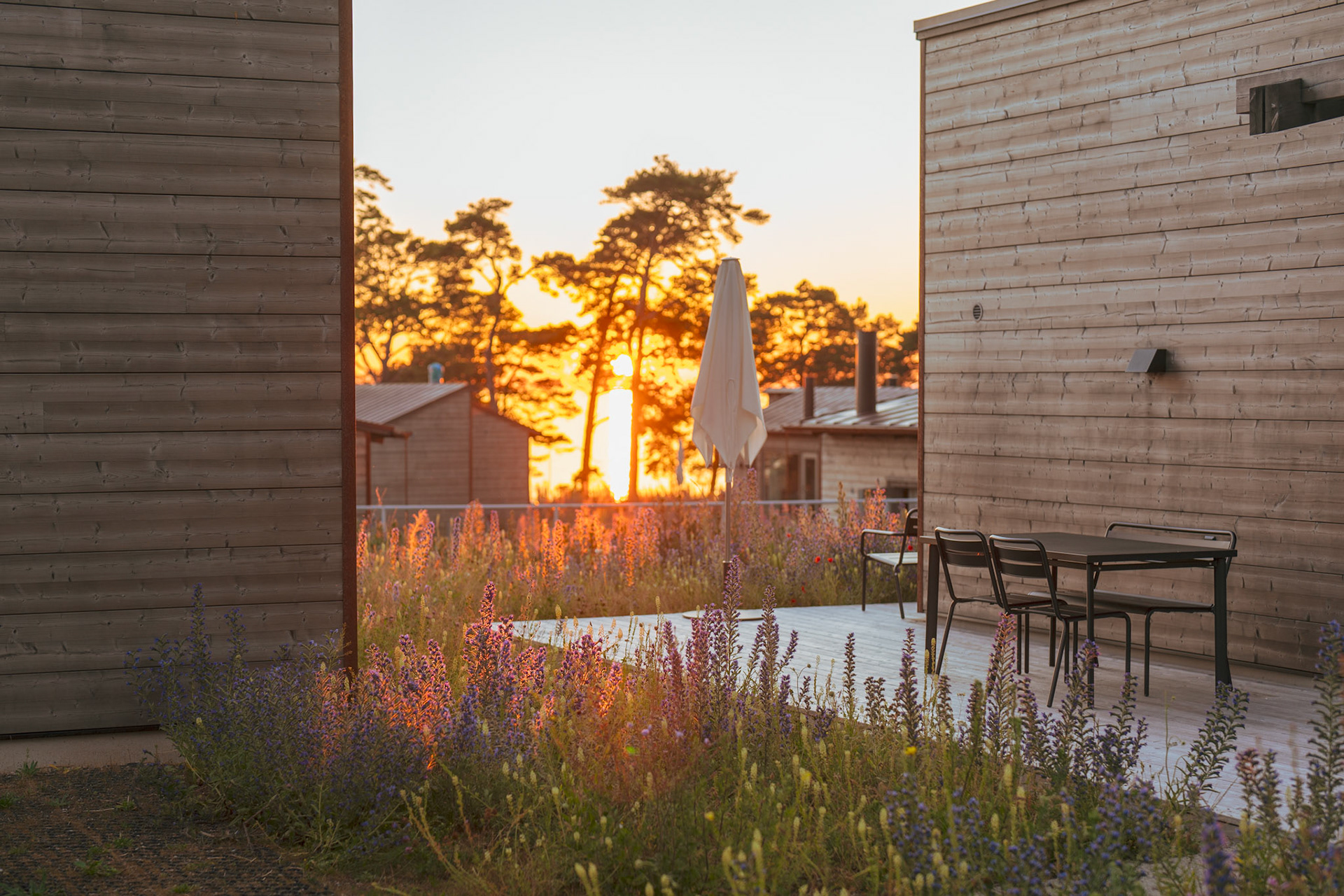 vidhave ljus mellan hus Vidhave i Visby