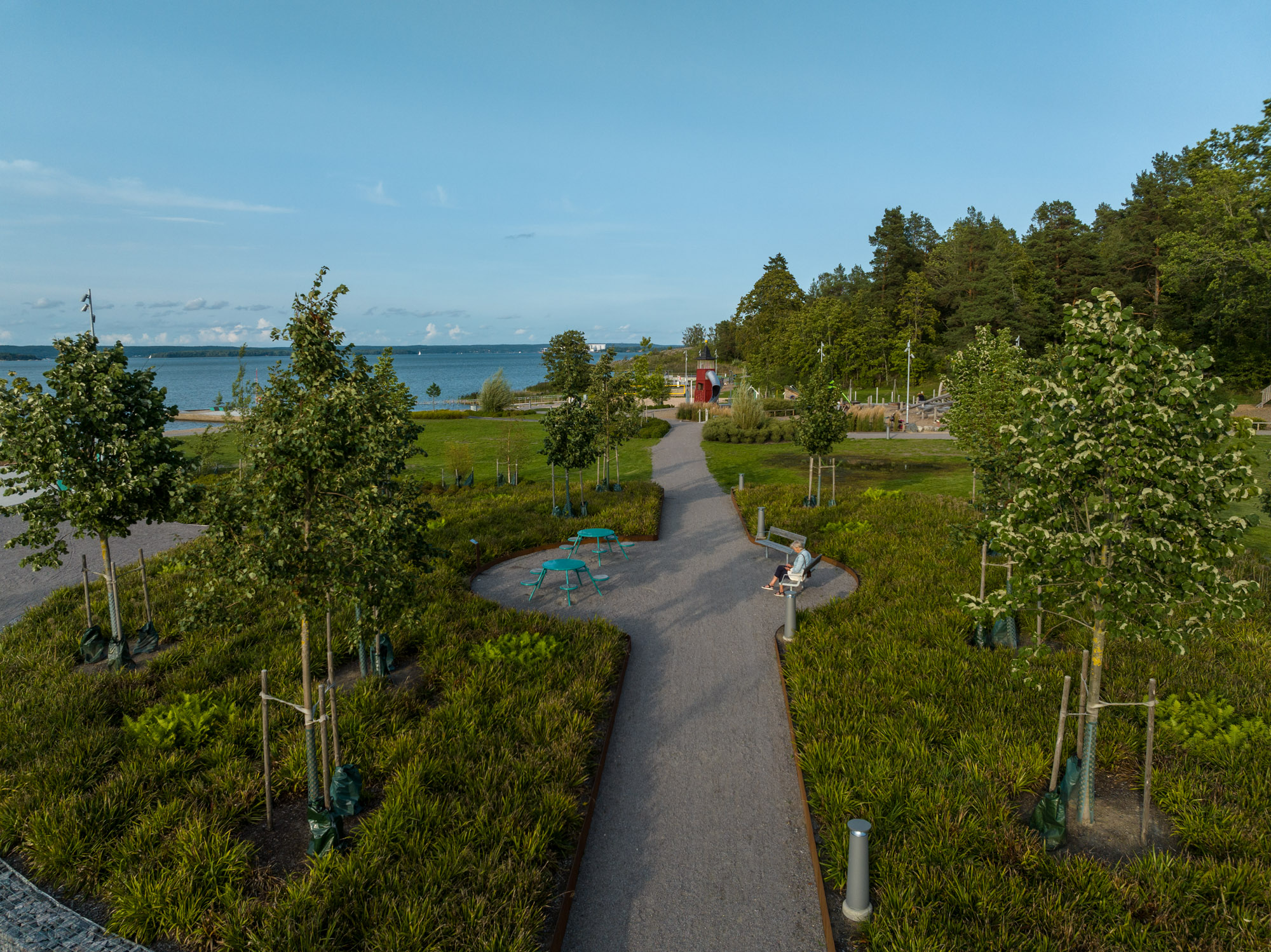 Utsikt mot havet Lindö strand